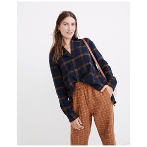 Madewell Flannel Oversized Ex-Boyfriend Shirt in Forbell Plaid